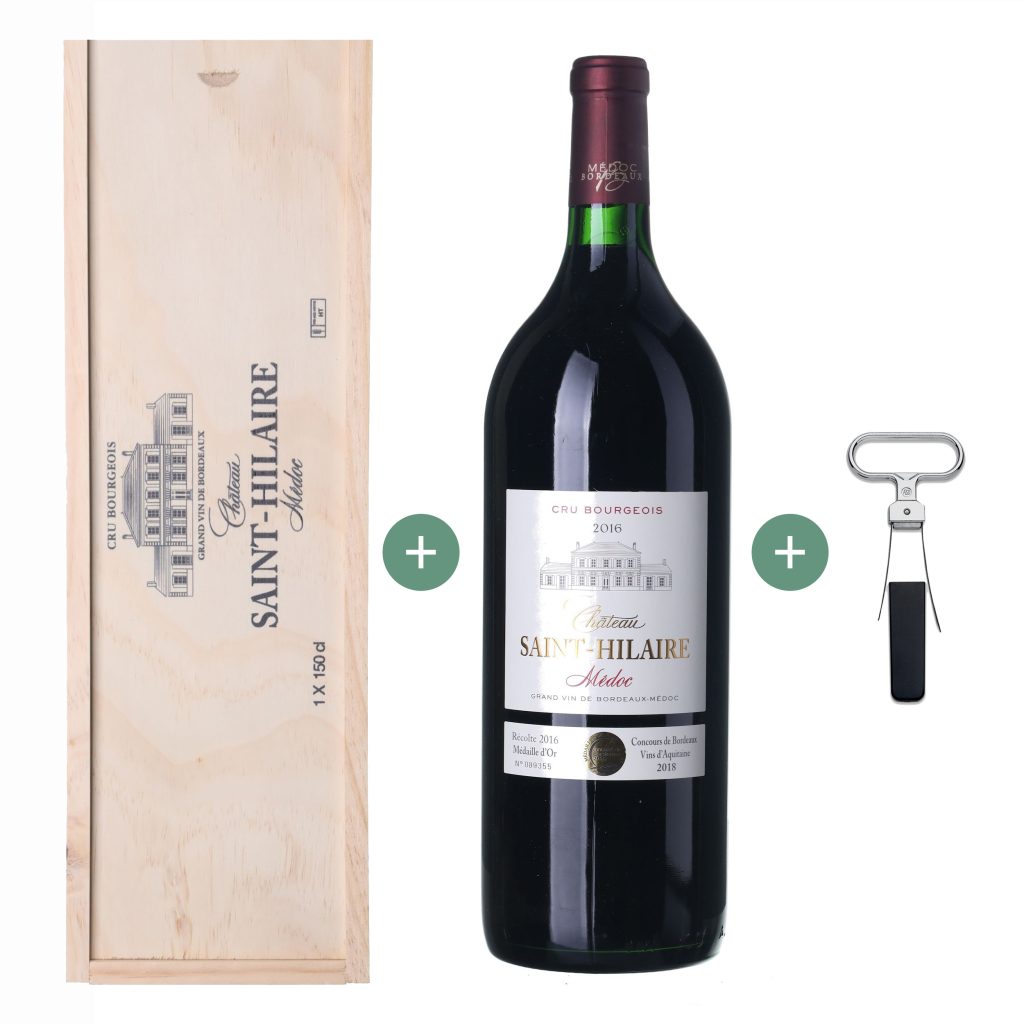 2016 Médoc Château Saint-Hilaire Magnum pojemność 1,5 l (+skrzynka i otwieracz)